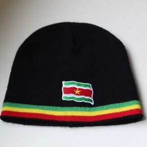 Beanie hat with Surinam flag NWOT